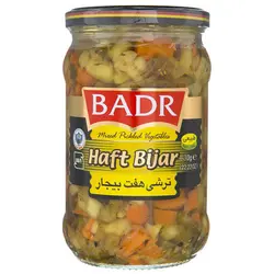 ترشی هفت بیجار ۶۳۰ گرمی بدر - کارتن ۱۲ تایی