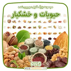 مجموعه بزرگ فایل دوربری شده حبوبات و خشکبار - فارس گرافیک