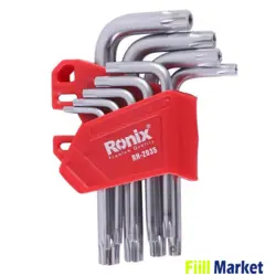 آچار آلن ستاره ای کارتی کوتاه رونیکس 9 عددی مدل RH-2035