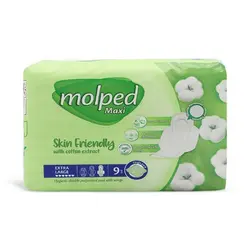 نوار بهداشتی بالدار نیمه ضخیم مشبک مولپد Molped مدل Maxi خیلی بزرگ - 1 ریال -  - فیما مارکت