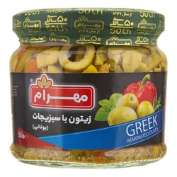 زیتون با سبزیجات یونانی 320 گرم مهرام - 356.203 ریال -  - فیما مارکت