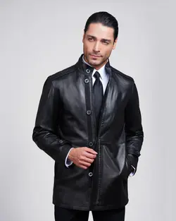 کاپشن چرم مردانه فایو - فروشگاه فایو