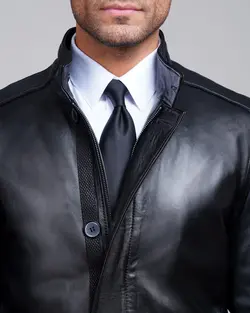 کاپشن چرم مردانه فایو - فروشگاه فایو