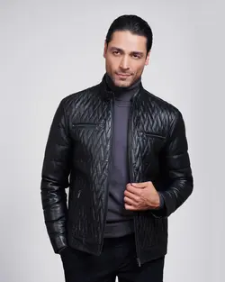 کاپشن چرم مردانه فایو - فروشگاه فایو