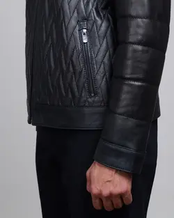 کاپشن چرم مردانه فایو - فروشگاه فایو