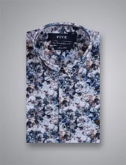 پیراهن آستین کوتاه هاوایی مردانه فایو - فروشگاه فایو