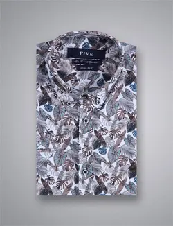 پیراهن آستین کوتاه هاوایی مردانه فایو - فروشگاه فایو