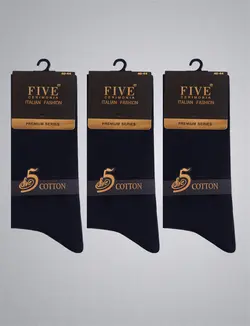 جوراب مردانه فایو پک سه تایی کد 7029