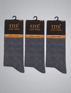 جوراب مردانه فایو پک سه تایی کد 7027