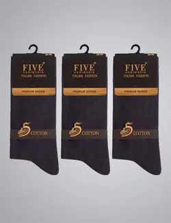 جوراب مردانه فایو پک سه تایی کد 7026
