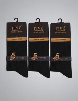 جوراب مردانه فایو پک سه تایی کد 7019