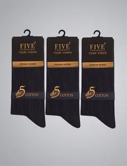 جوراب مردانه فایو پک سه تایی کد 7021