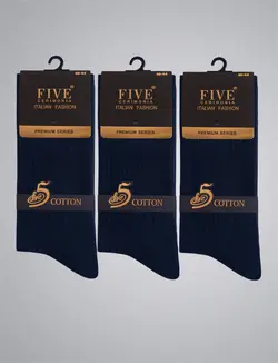 جوراب مردانه فایو پک سه تایی کد 7020