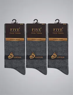 جوراب مردانه فایو پک سه تایی کد 7018