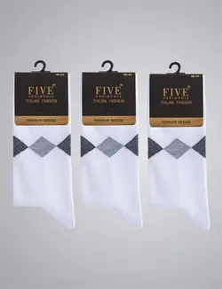 جوراب مردانه فایو پک سه تایی کد 7006