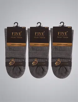 جوراب مردانه فایو پک سه تایی کد 7014