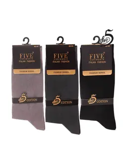 جوراب مردانه ساق دار فایو مدل 15915910 پک سه تایی