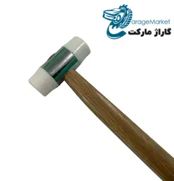 چکش دو سر فیبری دسته چوبی صافکاری بی رنگ مدل CH-DF-8821