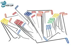 میله طرح سوئد 55 پارچه صافکاری بدون رنگ آریک