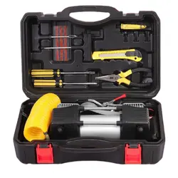 پمپ باد فندکی خودرو دو سیلندر ادون با لوازم و کیف مدل EDON 102-8‎