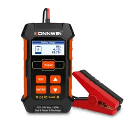 دستگاه تستر باطری و شارژ باتری خودرو کانووی مدل KONNWEI-KW520