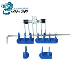 چسبونک قطاری پیچی چهار پارچه قابل تنظیم صافکاری بی رنگ همراه با میله