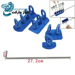چسبونک قطاری پیچی چهار پارچه قابل تنظیم صافکاری بی رنگ همراه با میله