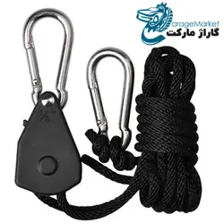 طناب جغجغه 2 عددی قابل تنظیم صافکاری مدل Rope Ratchet Hanger 1/8in