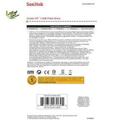 فلش مموری Sandisc مدل CRUZER FIT ظرفیت 16 گیگابایت | فلش مموری سن دیسک |