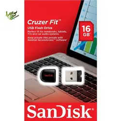فلش مموری Sandisc مدل CRUZER FIT ظرفیت 16 گیگابایت | فلش مموری سن دیسک |