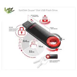 فلش مموری SanDisk مدل CRUZER DIAL CZ57 | فلش مموری Sandisk |
