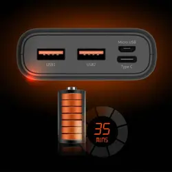 شارژر همراه سیلیکون پاور ظرفیت 20000 میلی آمپر ساعت مدل C20QC | گیل سرا