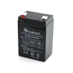 باتری لید اسید یورونت 4 ولت 6 آمپر | فروشگاه اینترنتی جی لایت
