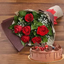 کیک گل رز و فاج (امارات)