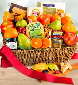 سبد هدیه میوه و شیرینی لذیذ ساتر کریک (آمریکا)