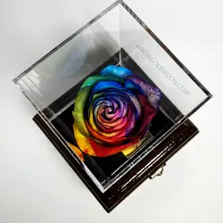 باکس گل رز جاودان رنگارنگ هدیه و جواهر