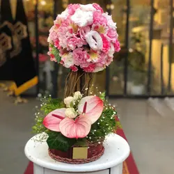 سبد گل دو طبقه