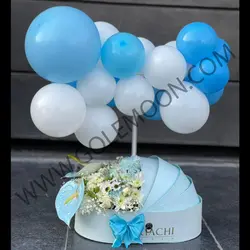 باکس گل آبی نوزاد