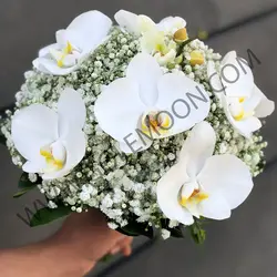 دسته گل عروس و ارکیده