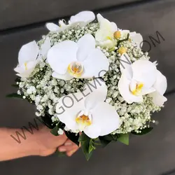 دسته گل عروس و ارکیده