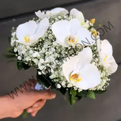 دسته گل عروس و ارکیده