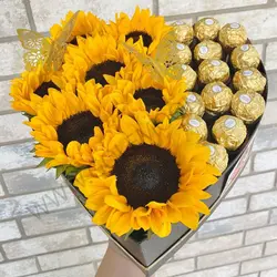 یاکس گل آفتابگردان+شکلات