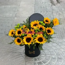 باکس گل آفتابگردان 15شاخه