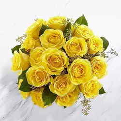 دسته گل رز هلندی زرد