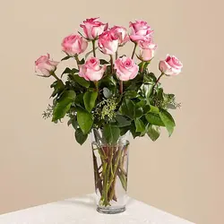 دسته گل رز هلندی صورتی