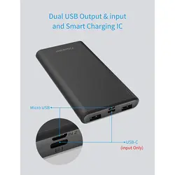 شارژر همراه گلیس واتر مدل GL02 ظرفیت 10000 میلی آمپر ساعت