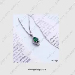 خرید آنلاین نیم ست ظریف طرح اشک زمرد - لیست قیمت به روز - انواع نیم ست طرح یاقوت - گودال