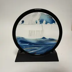 تابلو شنی واندرفول طرح غروب و صحرا مدل C مشکی