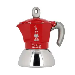 موکا اینداکشن جدید بیالتی قرمز Bialetti-New Moka Induction-2 cups