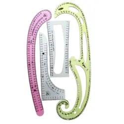 خط کش خیاطی مدل شابلون یقه مجموعه 4 عددی